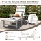 Costway Patio Lounge Chair Chaise Adjustable Back Weatherproof HDPE Cup Holder